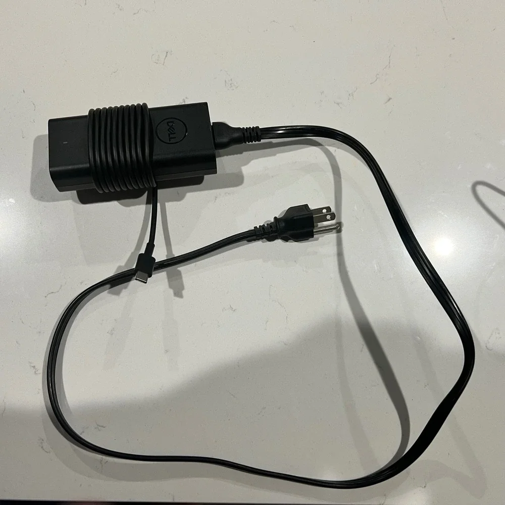 Genuine Dell 65W USB-C AC Adapter Power Supply Charger DA65NM190 0T8W34 Black